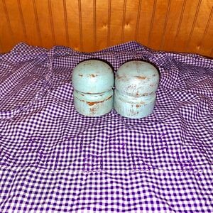 Vintage Handmade Wooden Salt & Pepper Shakers, Wooden Distressed Farmhou…